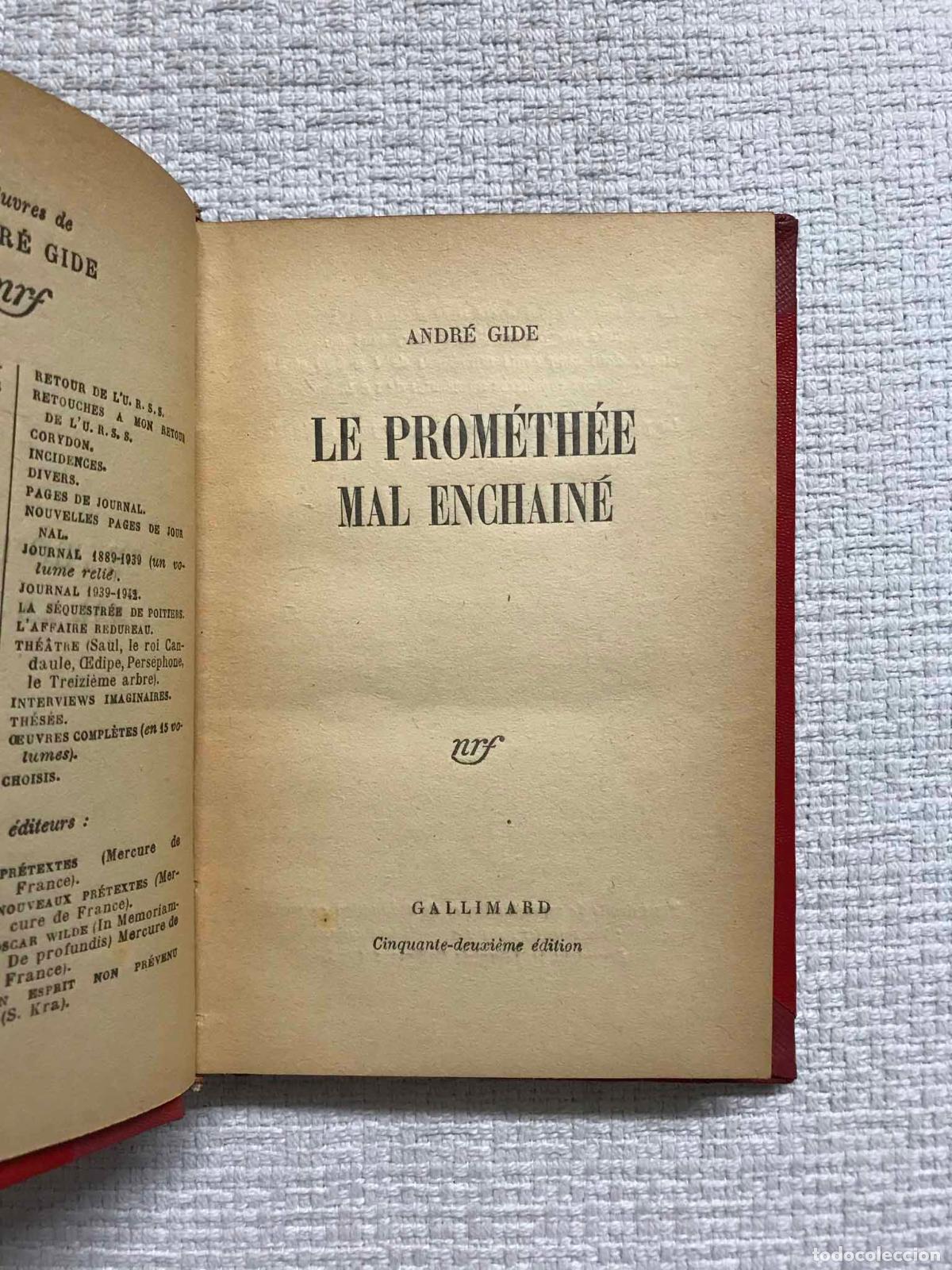 Libros: Le Prom&eacute;th&eacute;e mal enchain&eacute; - Andr&eacute; Gide - Foto 2
