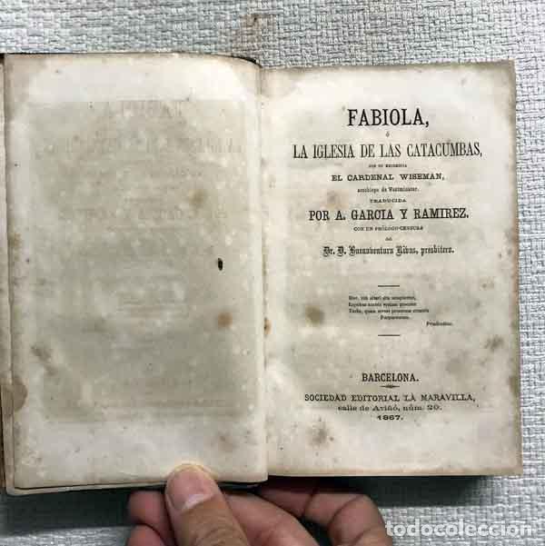 Libros: Fabiola o La iglesia de las catacumbas - Cardenal Wiseman - Foto 2