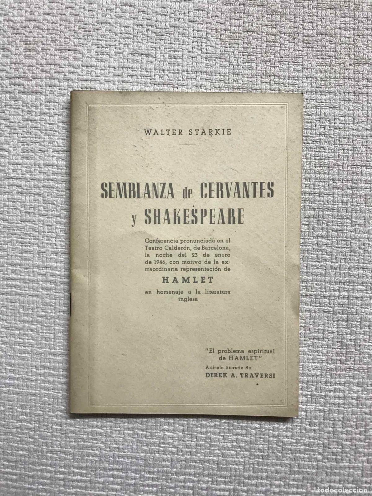 Libros: Semblanza de Cervantes y Shakespeare - Walter Starkie - Foto 1