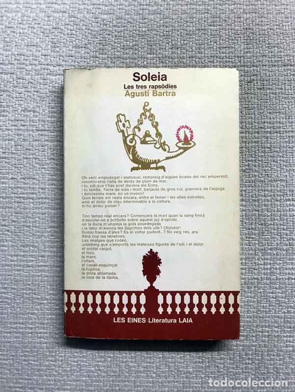 Libros: Soleia. Les tres raps&ograve;dies - Agust&iacute; Bartra - Foto 1