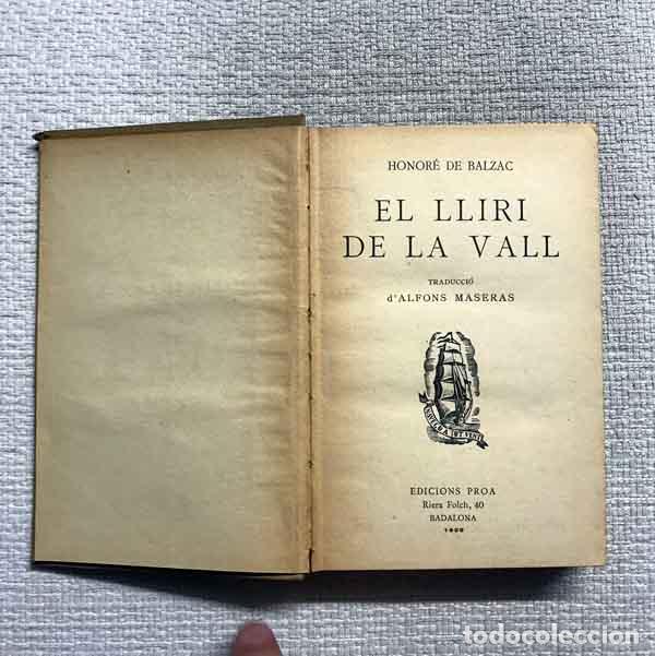 Libros: El lliri de la vall - Honor&eacute; de Balzac - Foto 2
