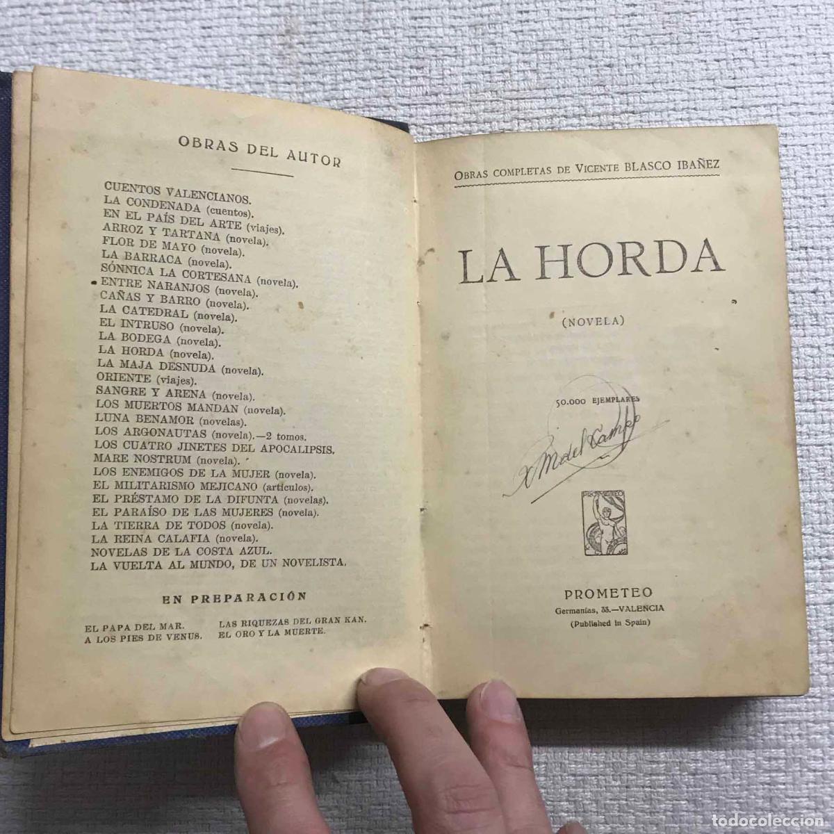 Libros: La Horda - Vicente Blaco Ib&aacute;&ntilde;ez - Foto 2