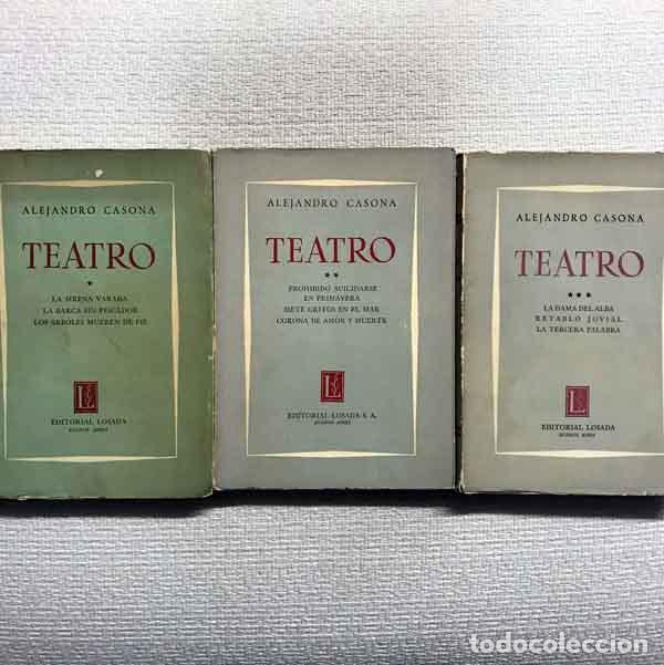 Libros: Teatro. Vols. I, II y III - Alejandro Casona - Foto 1