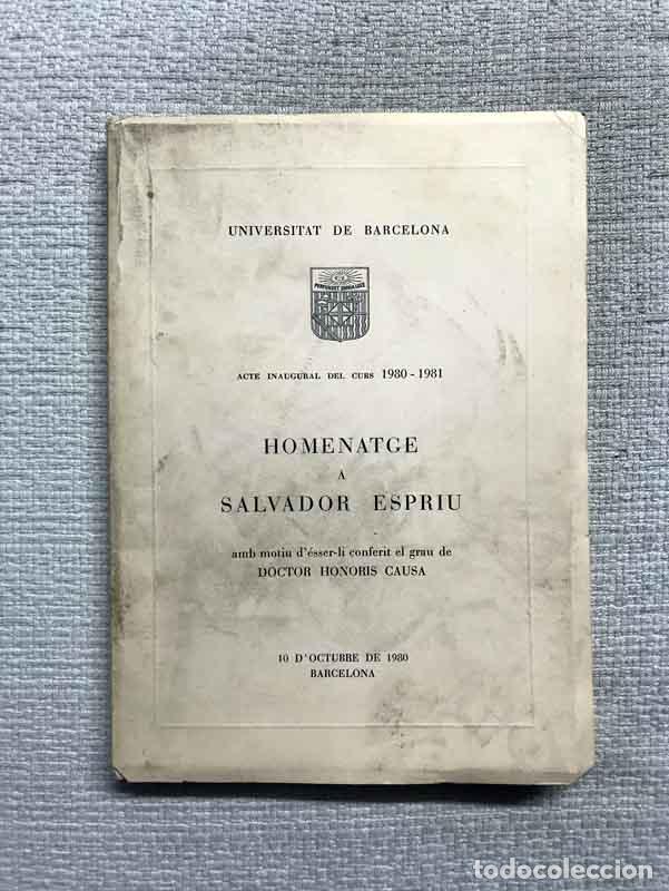 Libros: Homenatge a Salvador Espriu - Foto 1