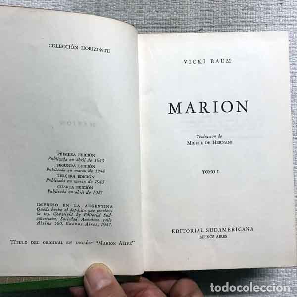 Libros: Marion. Vols. I y II - Vicky Baum - Foto 3