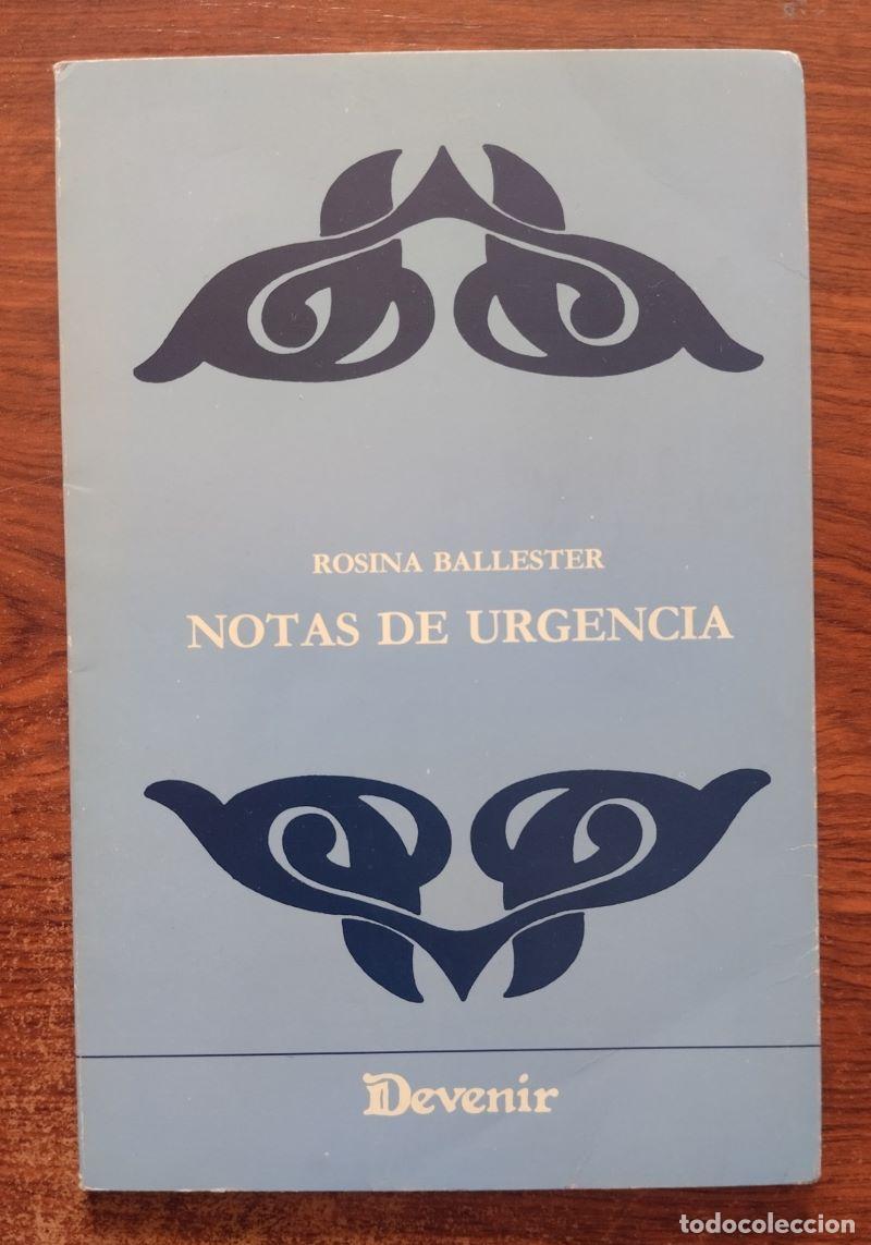 Libros: Notas de urgencia - Rosina Ballester - Foto 1