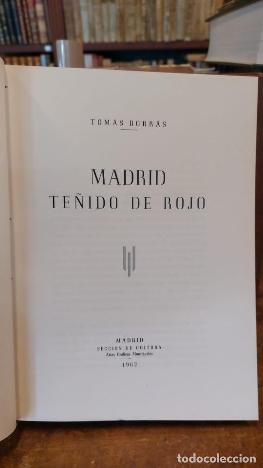 Libros: MADRID TE&Ntilde;IDO DE ROJO. - BORRAS, Tom&aacute;s. - Foto 2