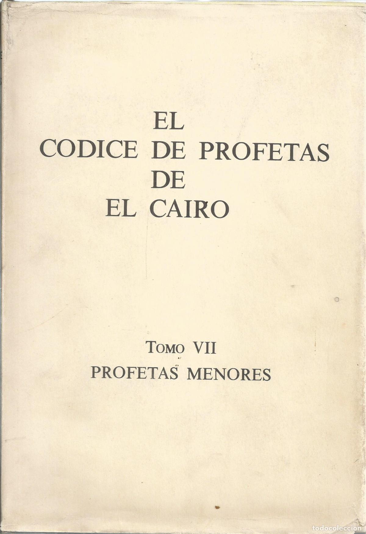 Libros: EL CODICE DE PROFETAS DE EL CAIRO T-VII - P&Eacute;REZ CASTRO, FEDERICO - Foto 1