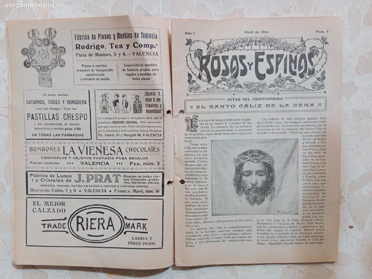 Libros: ROSAS Y ESPINAS - A&Ntilde;O I - ABRIL 1915 - Foto 2