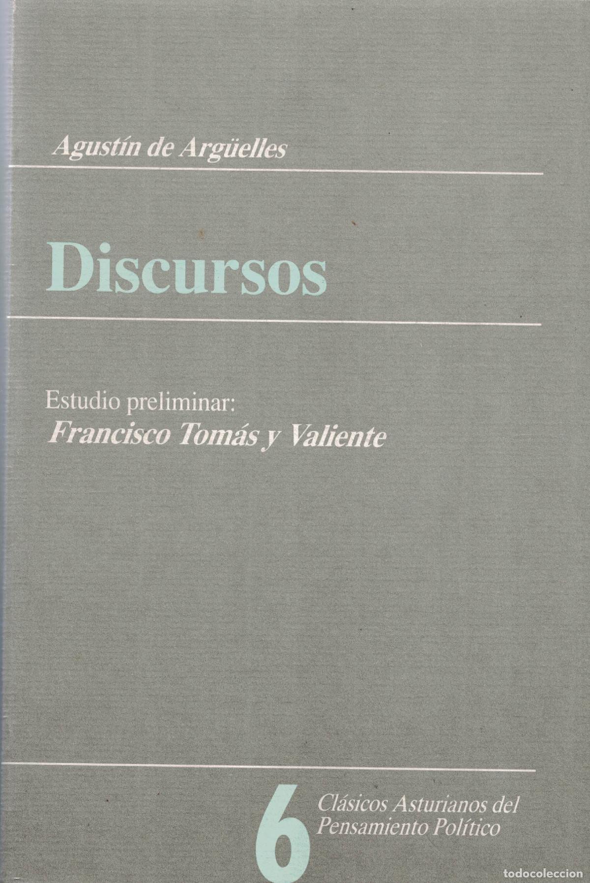 Libros: Discursos - Agust&iacute;n de Arg&uuml;elles - Foto 1
