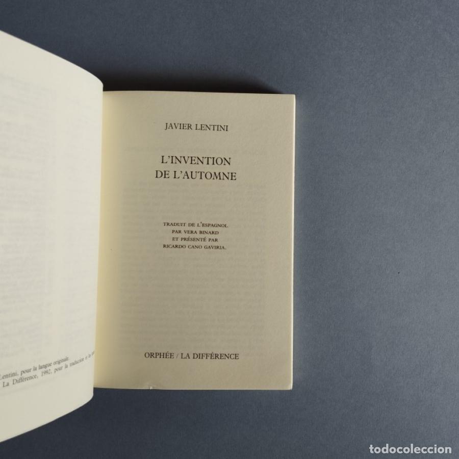 Libros: LInvention de lAutomne. - Lentini, Javier. - Foto 2