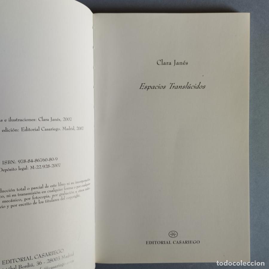 Libros: Espacios Transl&uacute;cidos. - Jan&eacute;s, Clara. - Foto 2