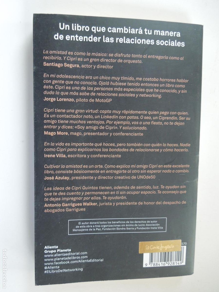 Libros: EL LIBRO DEL NETWORKING - CIPRI QUINTAS - ALIENTA 2017 - Foto 2
