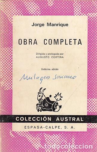Libros: OBRA COMPLETA - MANRIQUE, JORGE - Foto 1