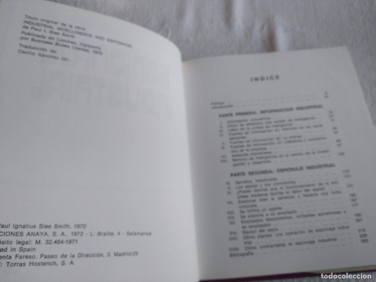 Libros: Espionaje industrial / P. L, Slee Smith - Foto 2