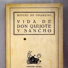 Libros: VIDA DE DON QUIJOTE Y SANCHO: SEGÚN MIGUEL DE CERVANTES SAAVEDRA.- UNAMUNO, MIGUEL DE