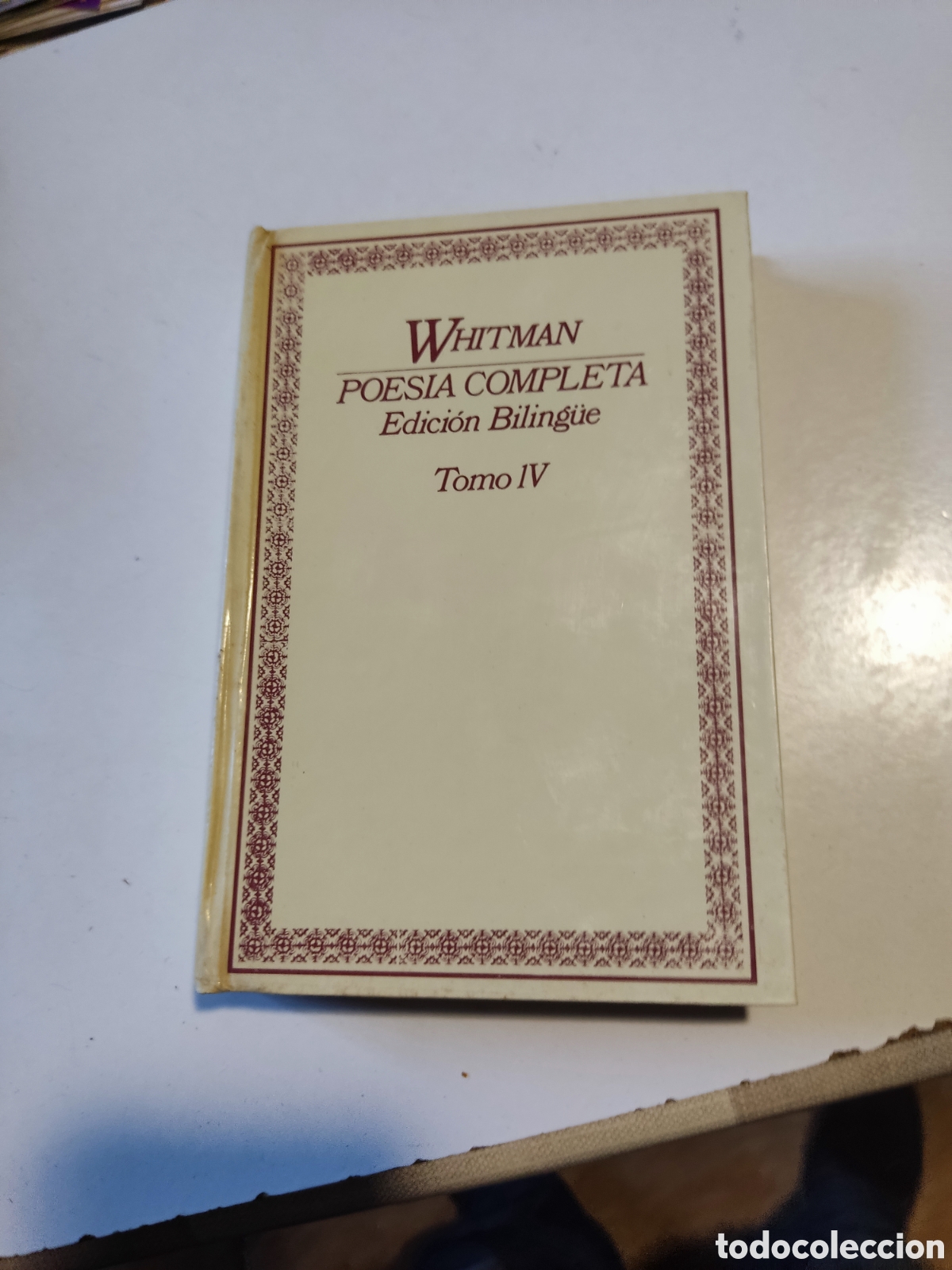 Libros: Libro poes&iacute;a completa edici&oacute;n biling&uuml;e tomo IV Whitman - Foto 1