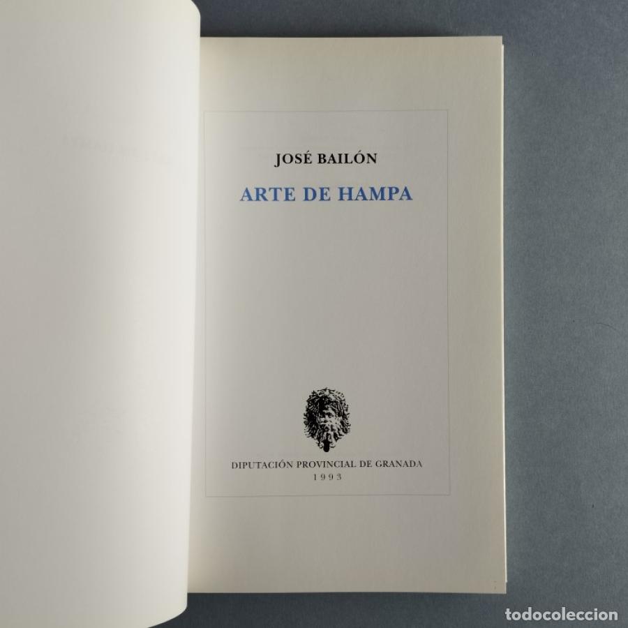 Libros: Arte de Hampa. - Bail&oacute;n, Jos&eacute;. - Foto 2