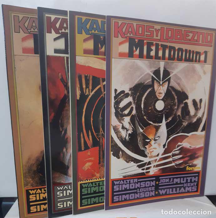 Libros: KAOS Y LOBEZNO, MELTDOWN. 4 EJEMPLARES, COMPLETO. FORUM - SIMONSON - MUTH - WILLIAMS - Foto 1