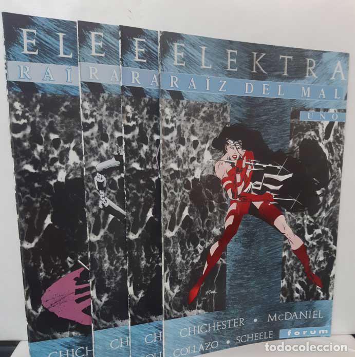 Libros: ELEKTRA, RA&Iacute;Z DEL MAL. 4 EJEMPLARES, COMPLETO. GRAPA. FORUM - CHICHESTER - MCDANIEL - COLLAZO - SCHE - Foto 1