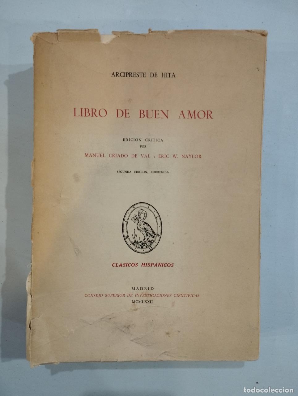 Libros: Arcipreste de Hita - Libro de buen amor - Foto 1