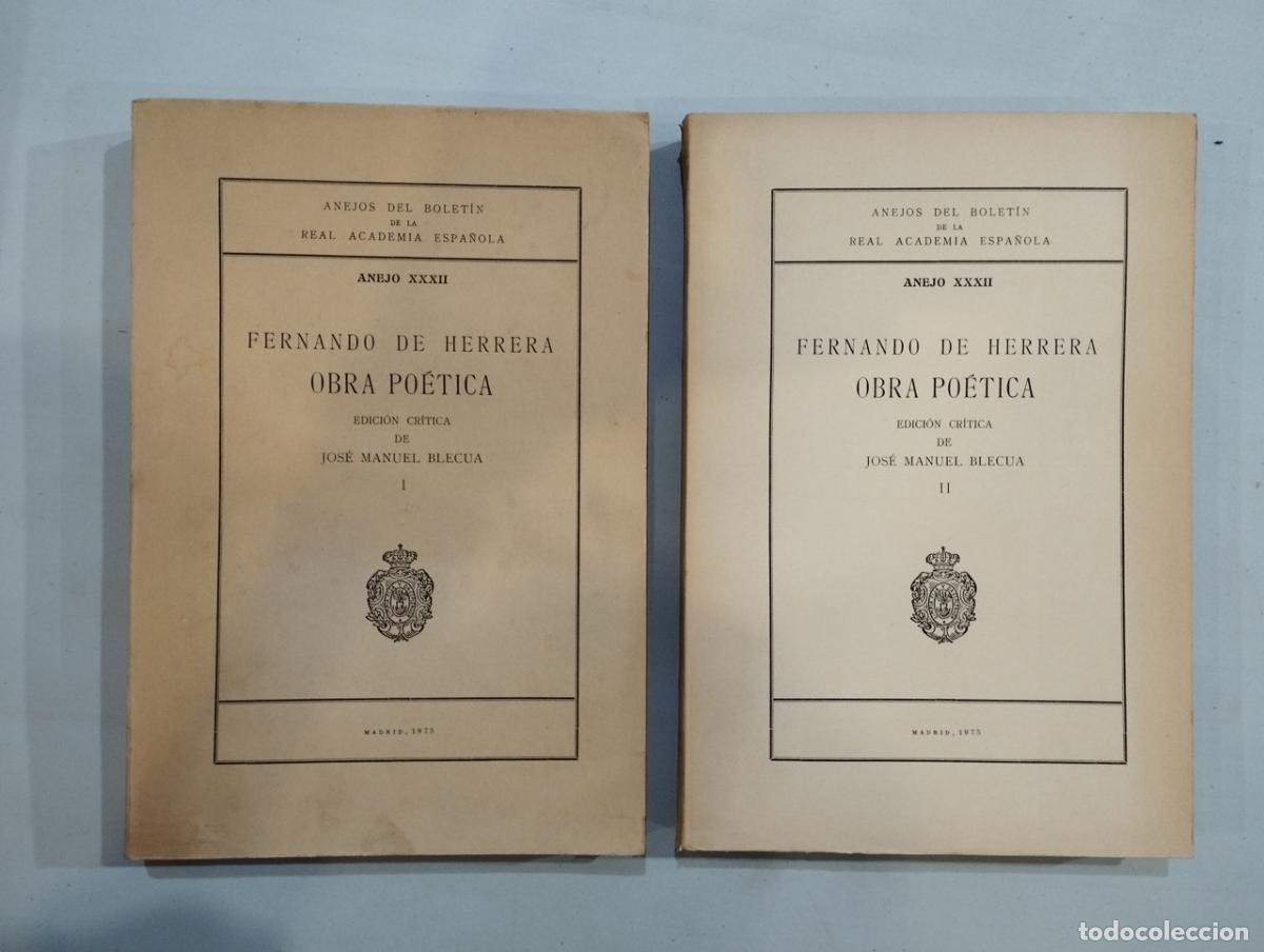 Libros: Fernando de Herrera Obra po&eacute;tica (2 vol.) - Foto 1