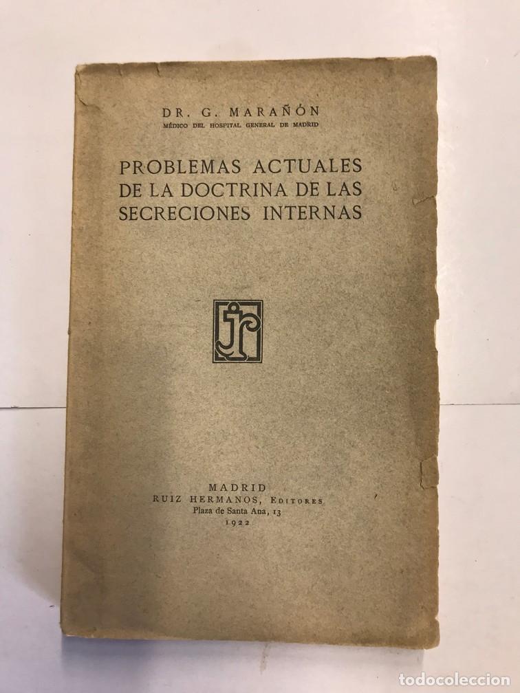 Libros: PROBLEMAS ACTUALES DE LA DOCTRINA DE LAS SECRECIONES INTERNAS. - GREGORIO MARA&Ntilde;&Oacute;N. - Foto 1