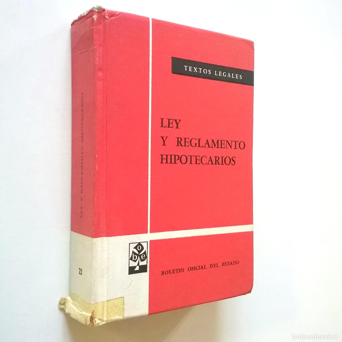 Libros: Ley y reglamento hipotecarios. Textos legales - Foto 1
