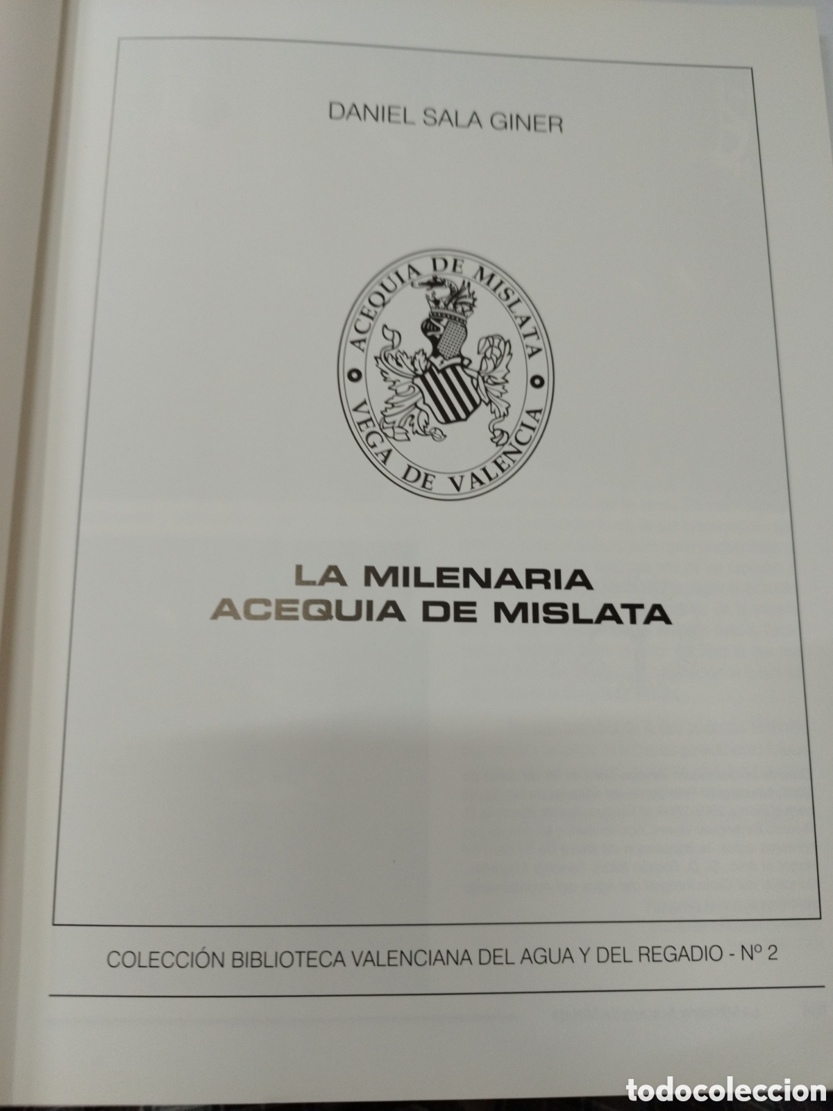 Libros: LA MILENARIA ACEQUIA DE MISLATA - SALA GINER,Daniel - Foto 3