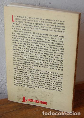 Libros: INDIOS Y GAUCHOS EN LAS PAMPAS DEL SUR - CARLOS VILLAFUERTE - Foto 2