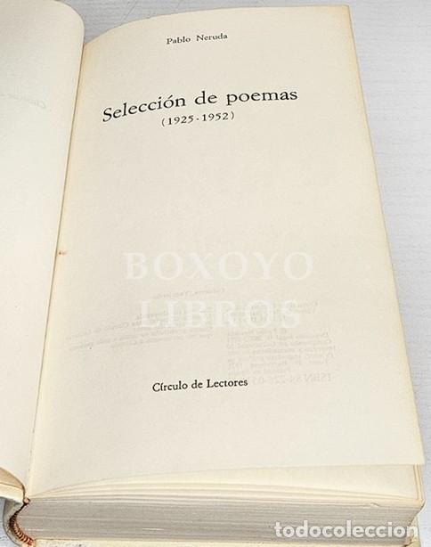 Libros: NERUDA, Pablo. Selecci&oacute;n de poemas 1925-1952 - Foto 2