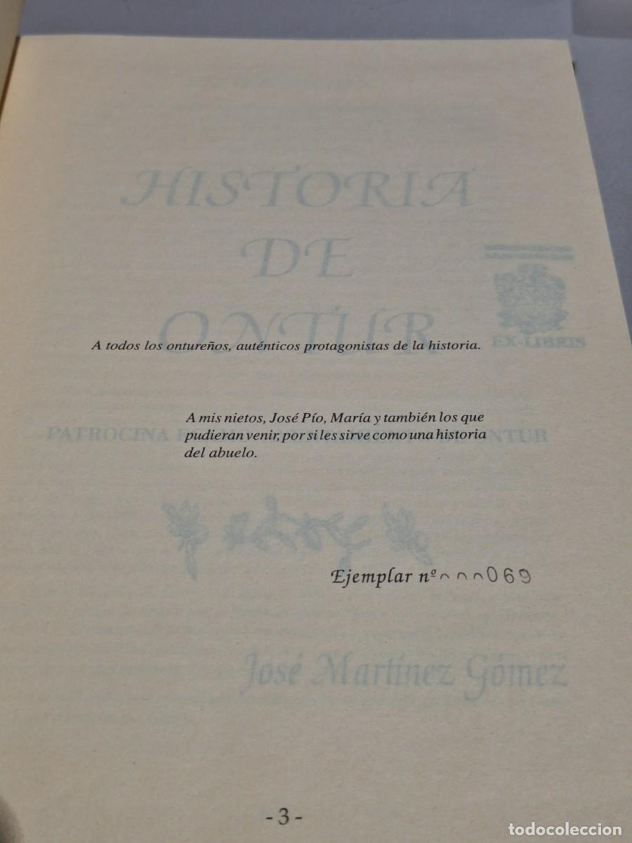 Libros: HISTORIA DE ONTUR - JOSE MARTINEZ GOMEZ - Foto 3