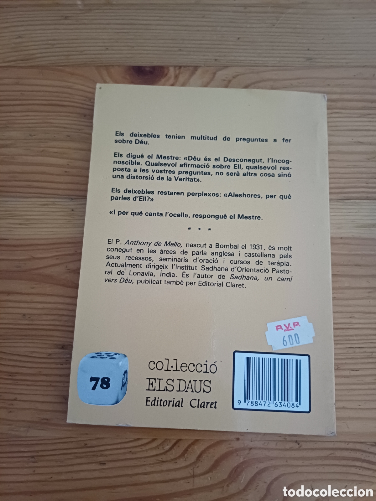 Libros: El cant de locell Anthony de Mello s.j. Editorial Claret - Foto 2