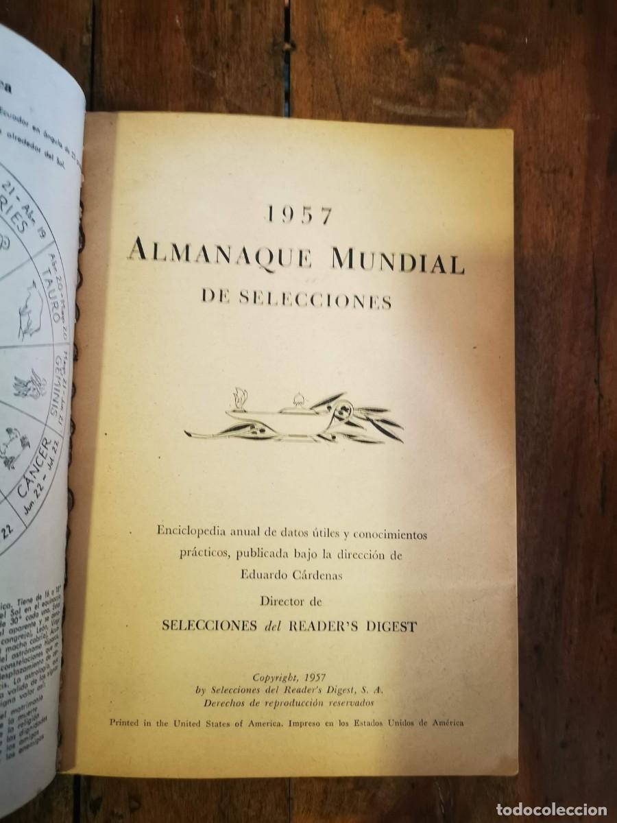 Libros: ALMANAQUE mundial. 1957 - Foto 2