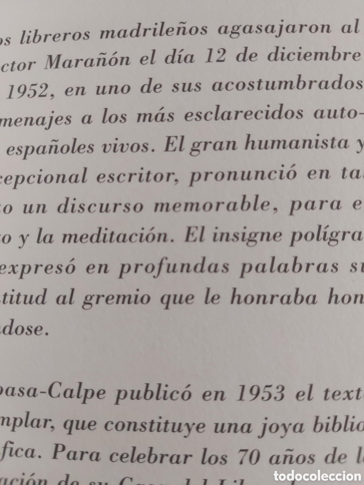 Libros: EL LIBRO Y EL LIBRERO $ G. MARA&Ntilde;&Oacute;N $ ESPASA-CALPE $ 1993 - Foto 6