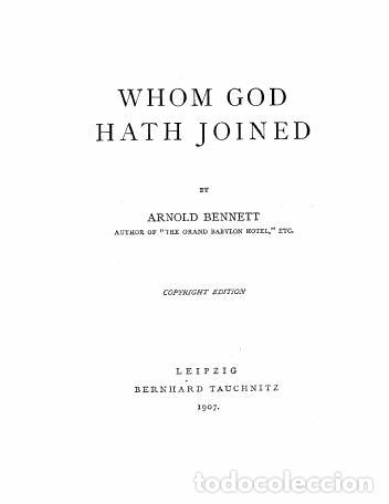 Libros: Whom God hath joined - Bennett Arnold - Foto 1