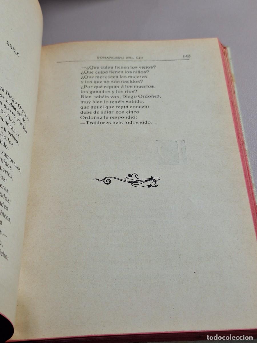 Libros: ROMANCERO SELECTO DEL CID. Con un pr&oacute;logo de D. Manuel Mila y Fontanals - Foto 6