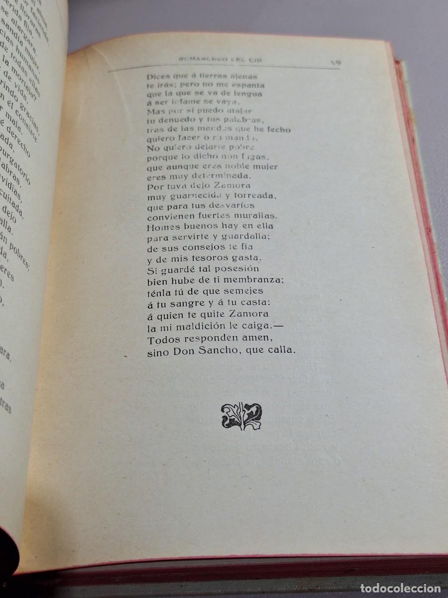Libros: ROMANCERO SELECTO DEL CID. Con un pr&oacute;logo de D. Manuel Mila y Fontanals - Foto 8