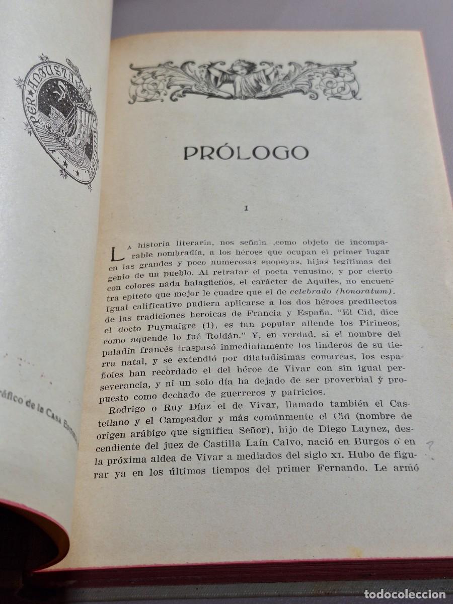 Libros: ROMANCERO SELECTO DEL CID. Con un pr&oacute;logo de D. Manuel Mila y Fontanals - Foto 15