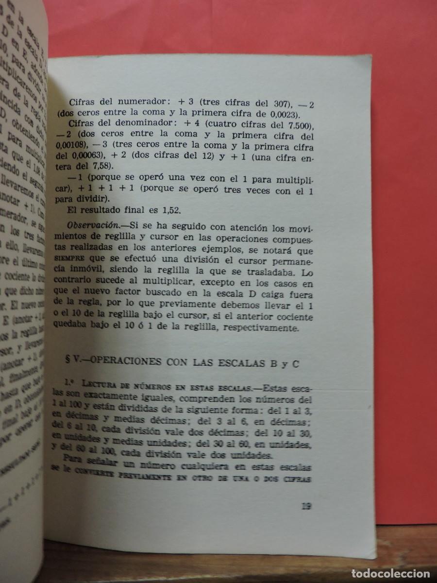 Libros: Aprenda a manejar la regla de c&aacute;lculo. Ed. Rubi&ntilde;os. Madrid, 1966 - Foto 3