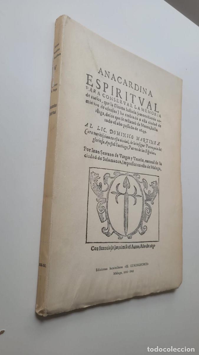 books: ANACARDINA ESPIRITUAL - SERRANO DE VARGAS (EL GUADALHORCE, 1962)