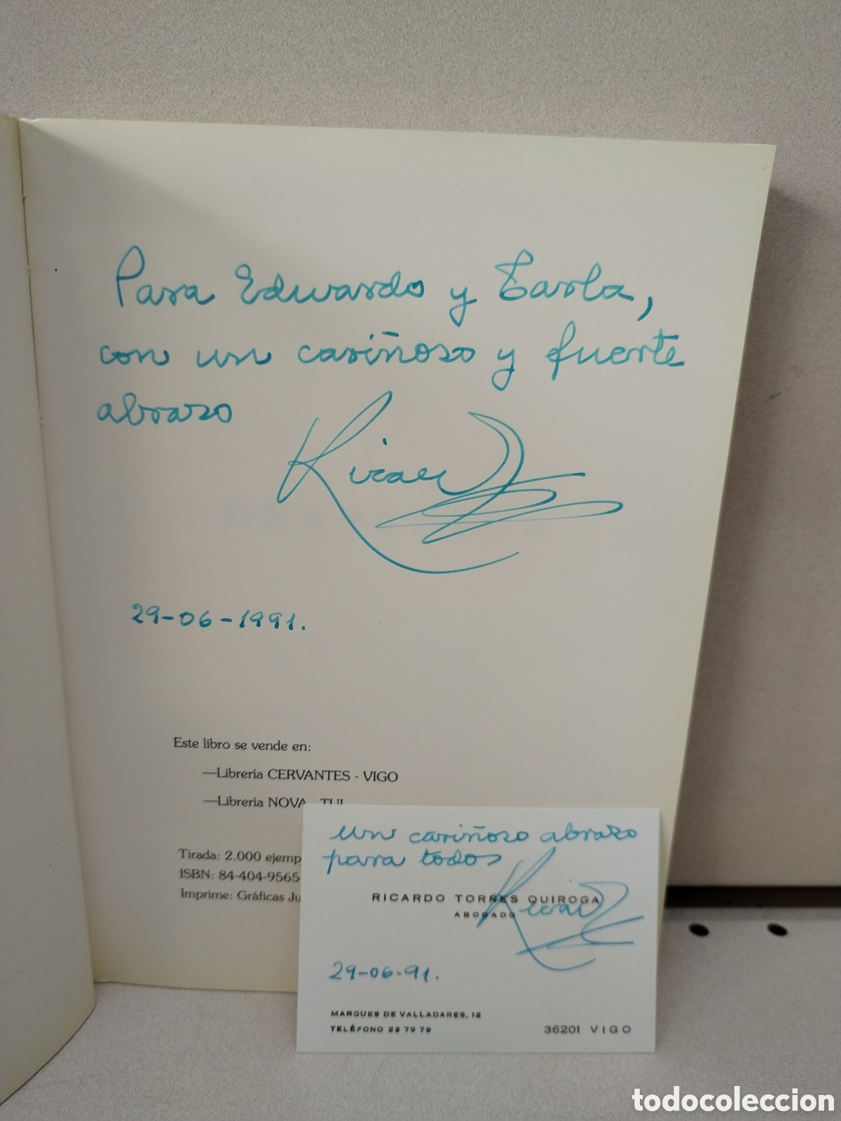 Libros: DESPEDIDA - RICARDO TORRES QUIROGA - Foto 2