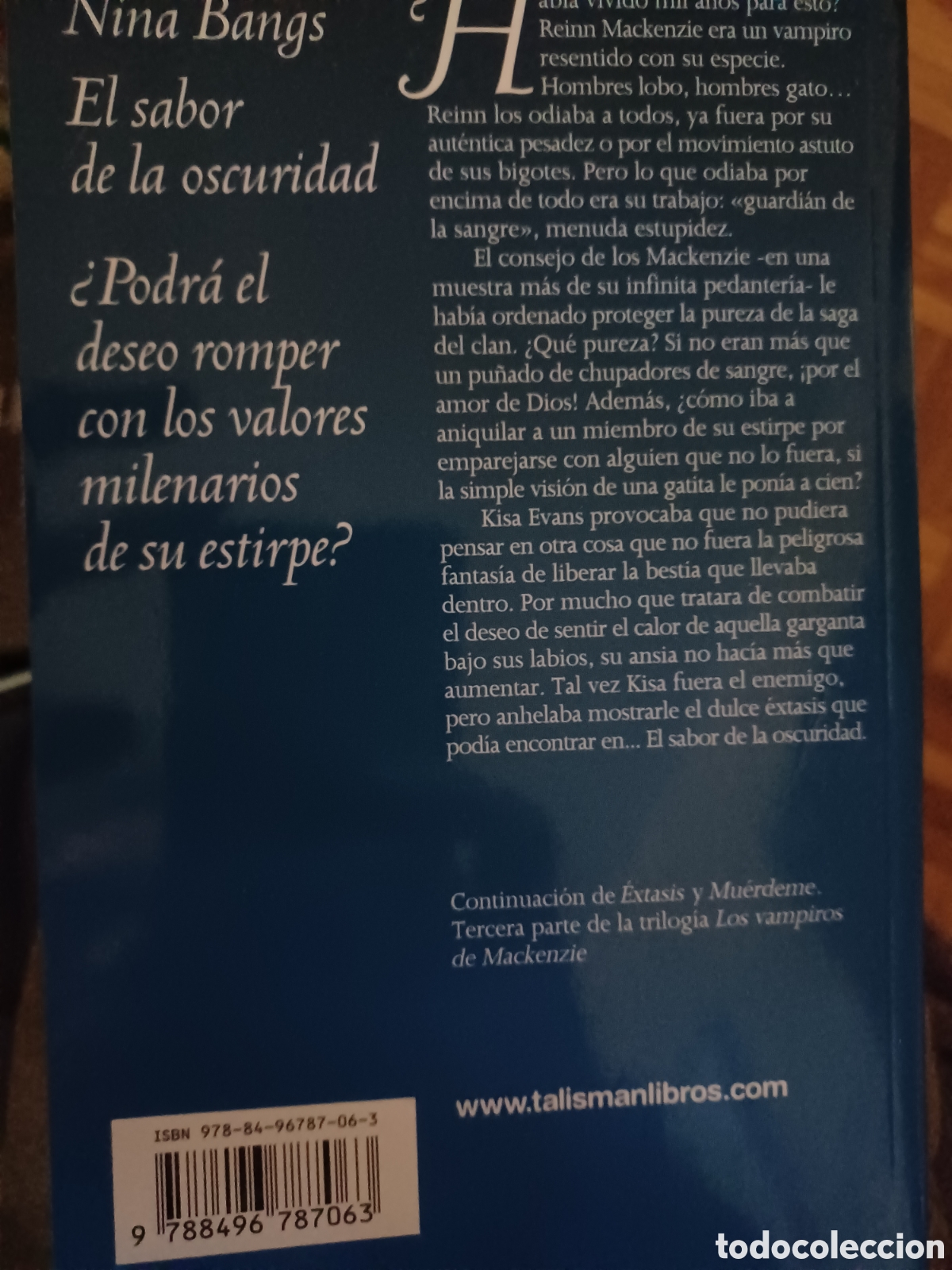 Libros: Barybook C36. El sabor de la oscuridad Nina Bangs - Foto 2