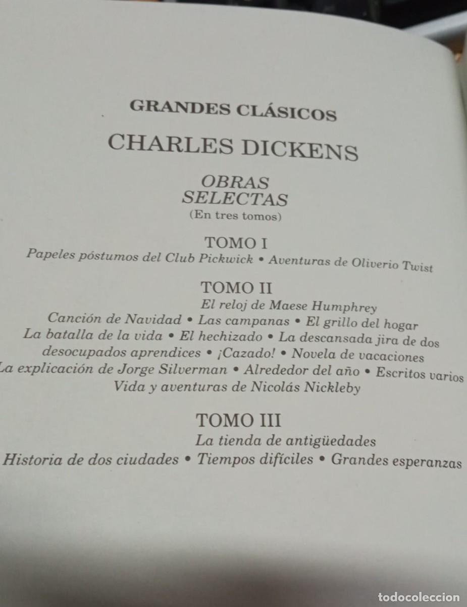 Libros: OBRAS SELECTAS TOMO III - CHARLES DICKENS - Foto 2