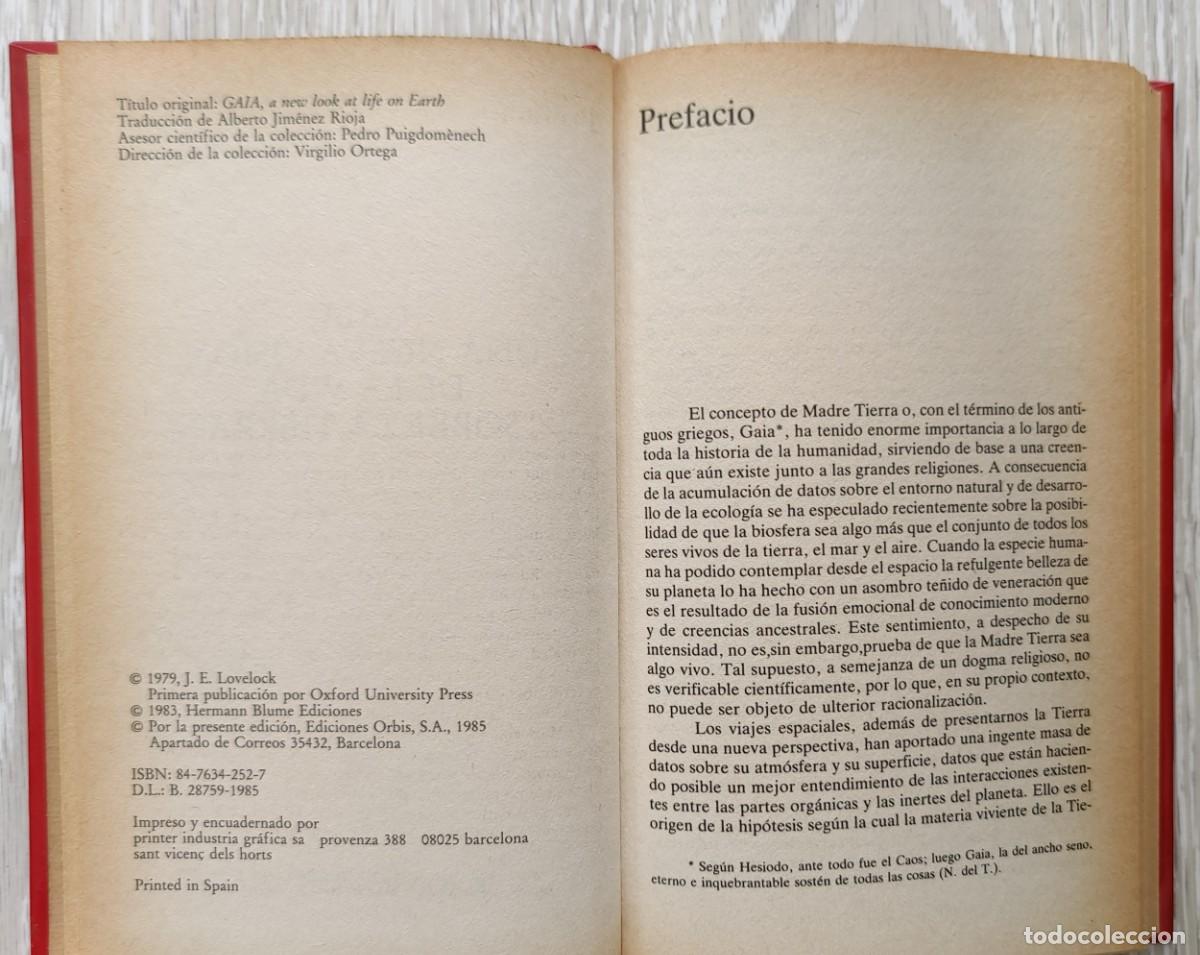 Libros: Libro. Gaia. Una Nueva Vision de la Vida Sobre La Tierra. De J.E. Lovelock. - Foto 4