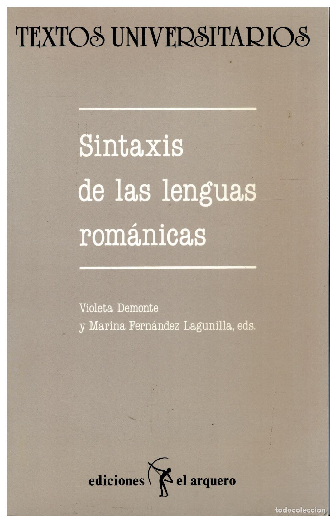 Libros: SINTAXIS DE LAS LENGUAS ROM&Aacute;NICAS. 1&ordf; edici&oacute;n. Con sellos biblioteca. - Foto 1