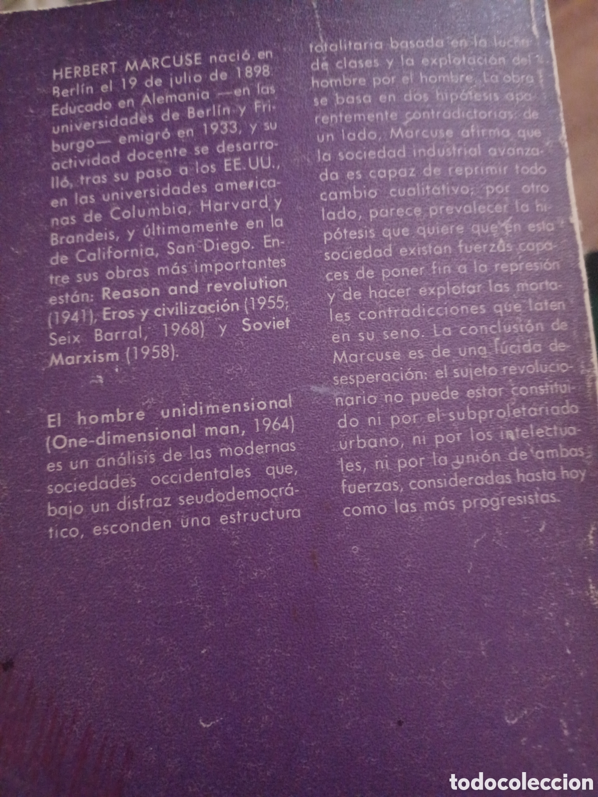 Libros: Barybook 324. . El hombre unidimensional Herbert marcuse de bolsillo enlace - Foto 2