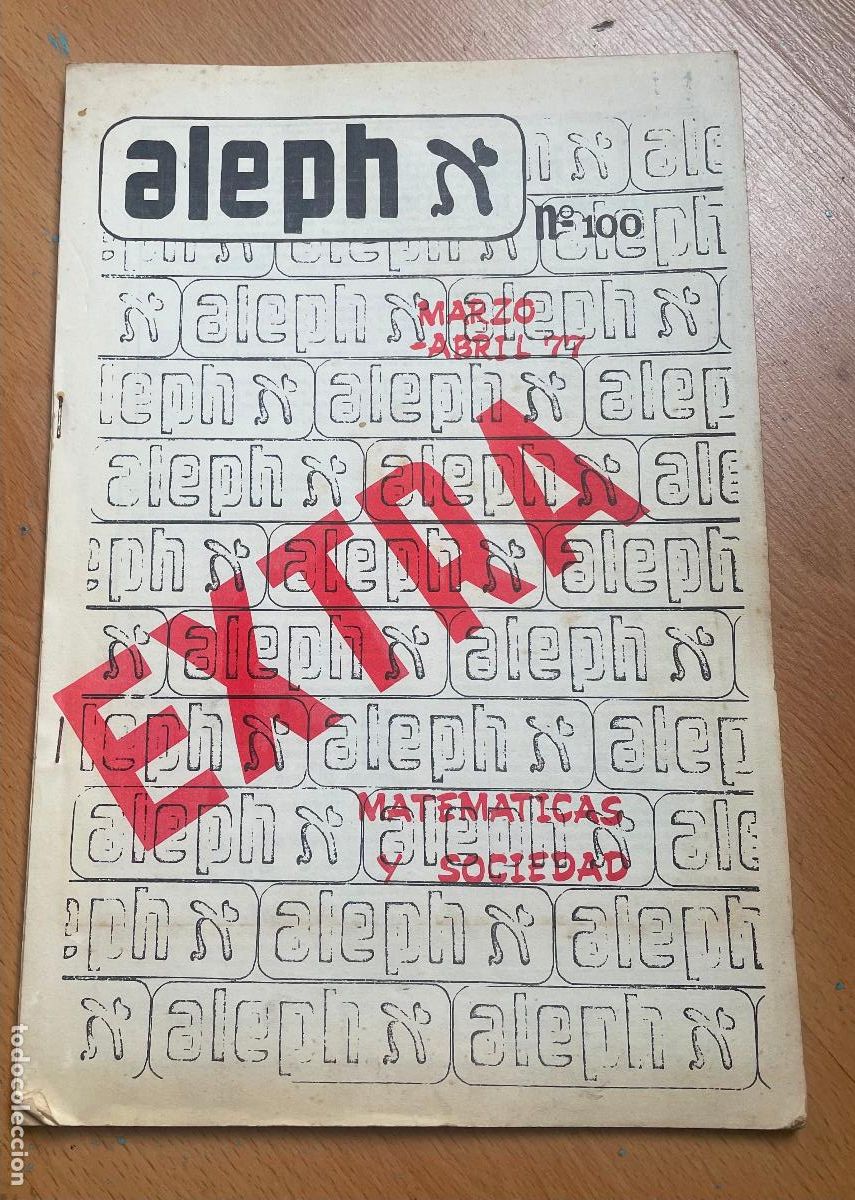 Livros em segunda m&atilde;o: ALEPH Numero 100. Extra Matematicas y sociedad FANZINE