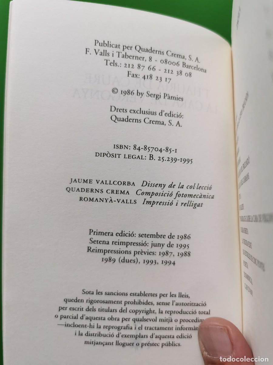 Libros: Sergi P&Agrave;MIES - THAURIA DE CAURE LA CARA DE VERGONYA - - Foto 3