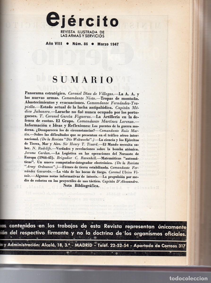 Libros: Ejercito: revista ilustrada de las artes y servicios - Foto 8